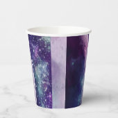 Celestial Purple Galaxy Moon Wedding Pappbecher (Links)