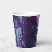 Celestial Purple Galaxy Moon Wedding  Pappbecher (Rechts)