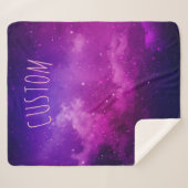 Celestial Purple Galaxy & Stars Personalized Name Sherpadecke (Vorderseite (Horizontal))