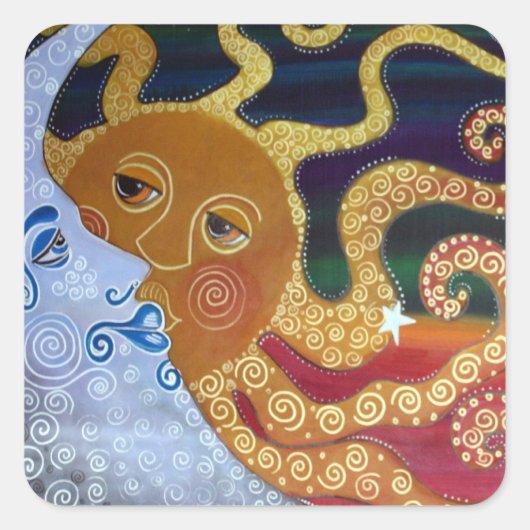 Celestial Quadratischer Aufkleber (Vorderseite)