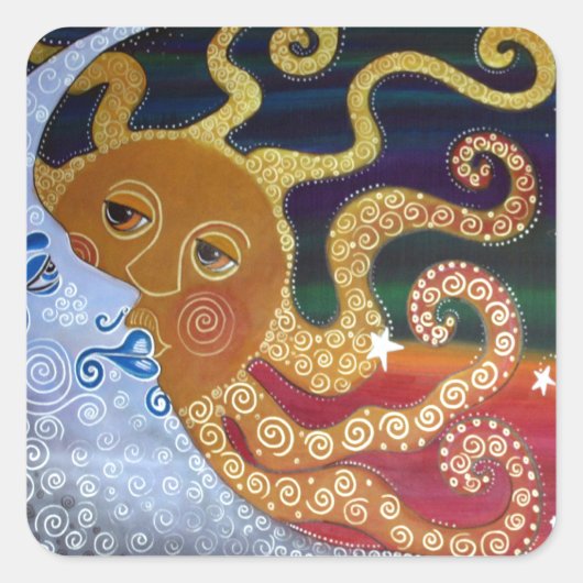 Celestial Quadratischer Aufkleber (Vorderseite)