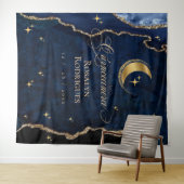  Celestial Quinceanera Midnight Welcome Sign  Wandteppich (Beispiel (Horizontal))