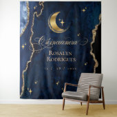  Celestial Quinceanera Midnight Welcome Sign  Wandteppich (Beispiel)