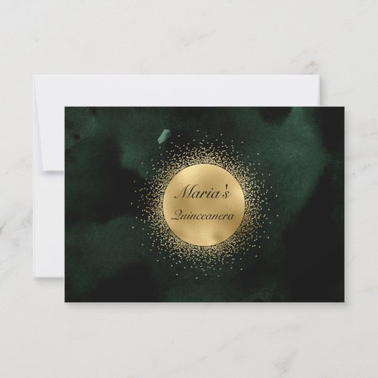 Celestial Quinceanera Moon Gold UAWG Response Card RSVP Karte (Rückseite)