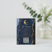 Celestial Quinceanera QR Gift Enclosure Card Begleitkarte (Stehend Vorderseite)