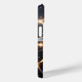 Celestial Radiance Golden Starburst Phone Case (Rückseite / Rechts)