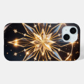 Celestial Radiance Golden Starburst Phone Case (Rückseite (Horizontal))
