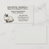 Celestial Ragdoll Registered Cattery Business Card Visitenkarte (Vorne/Hinten)