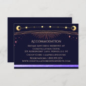 Celestial Rainbow Blue Galaxy Unterkunft Begleitkarte (Vorne/Hinten)