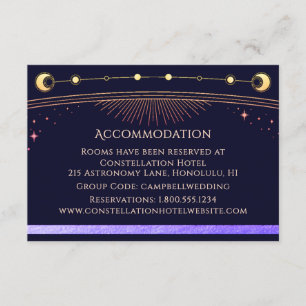 Celestial Rainbow Blue Galaxy Unterkunft Begleitkarte