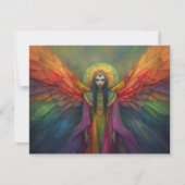 Celestial Rainbow Goddess Angel Spirit Guide Art Einladung (Vorderseite)