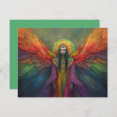 Celestial Rainbow Goddess Angel Spirit Guide Art Einladung (Vorne/Hinten)