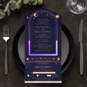 Celestial Rainbow Sun Star Moon Astronomie Space All In One Einladung