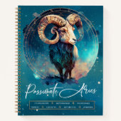 Celestial Ram Zodiac Ethereal Fantasy Aries Notizblock (Vorderseite)