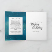 Celestial Ram Zodiac Symbol Fantasy Aries Birthday Karte (Innenseite)