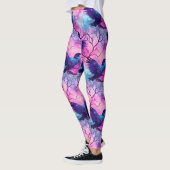 Celestial Raven Galaxy Pastel Halloween Muster Leggings (Links)