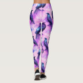Celestial Raven Galaxy Pastel Halloween Muster Leggings (Rückseite)
