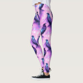 Celestial Raven Galaxy Pastel Halloween Muster Leggings (Links)