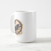 Celestial Raven Moon Gothic Night Nature Vibes Kaffeetasse (Vorderseite Links)