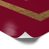 Celestial Red Gold Sun Moon Stars Oh Snap Poster (Ecke)