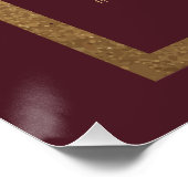 Celestial Red Gold Sun Moon Stars Oh Snap Poster (Ecke)