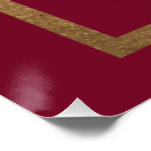 Celestial Red Gold Sun Moon Sterne Karten und Gesc Poster (Ecke)