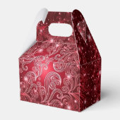 Celestial Red Wirbel & Stars Gable Gvor Box Geschenkschachtel (Rückseite)
