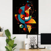 Celestial Rhythm – Abstract Geometric Motion Poster (Heimbüro)