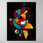 Celestial Rhythm – Abstract Geometric Motion Poster (Vorne)