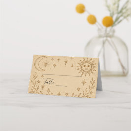 Celestial Romance Elegant Celestial Design Platzkarte