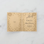 Celestial Romance - Moon and Sun Design Einladung (Innenseite)