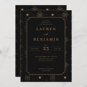 Celestial Romance Wedding Einladung (Vorne/Hinten)