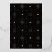 Celestial Romance Wedding Folieneinladung (Rückseite)