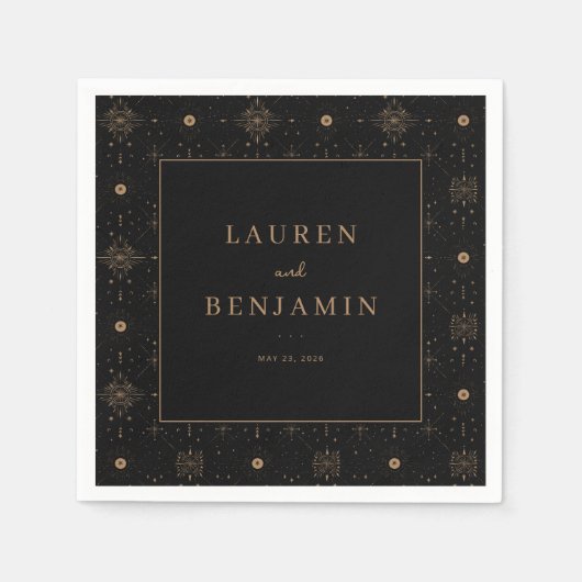 Celestial Romance Wedding Serviette (Vorderseite)