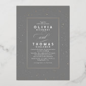 Celestial Romantic Starry Night Wedding Foto Folieneinladung (Rückseite)