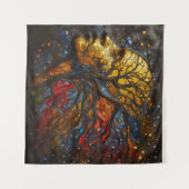 Celestial Roots of Life - Festes Glas Wandteppich (Vorderseite (Horizontal))