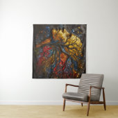 Celestial Roots of Life - Festes Glas Wandteppich (Beispiel (Horizontal))