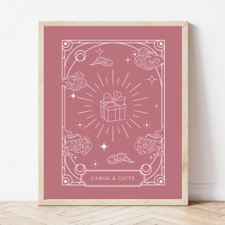 Celestial Rose Baby Shower Cards & Gifts Schild
