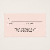 Celestial Rose Gold Crescent Moon Stars Geschenkka (Rückseite)