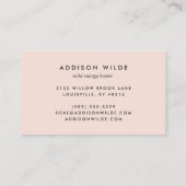 Celestial Rose Gold Crescent Moon Stars Logo Treuekarte (Rückseite)