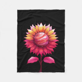 Celestial Rose schwarz Fleecedecke