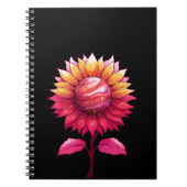 Celestial Rose schwarz Notizblock (Vorderseite)