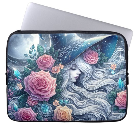 Celestial Rose Witch Dreamscape Laptopschutzhülle (Vorderseite)