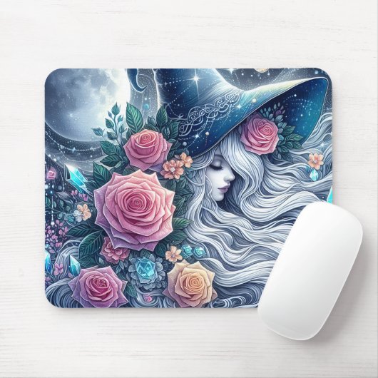 Celestial Rose Witch Dreamscape Mousepad (Mit Mouse)