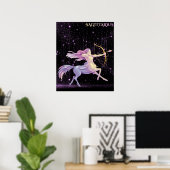 Celestial Sagittarius – Astrology Art Poster (Heimbüro)