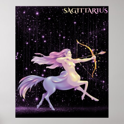 Celestial Sagittarius – Astrology Art Poster (Vorne)