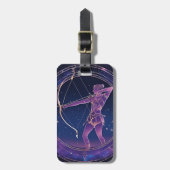 Celestial Sagittarius Zodiac Sign Gepäckanhänger (Vorderseite vertikal)