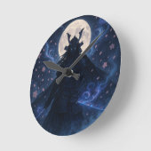 Celestial Samurai Cloak Dark Fantasy Anime Warrior Runde Wanduhr (Winkel)