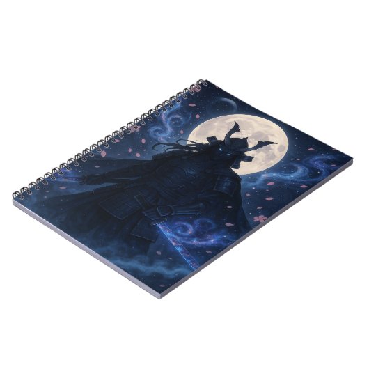 Celestial Samurai-Notebook | Anime Fantasy Warrior Notizblock (Linke Seite)