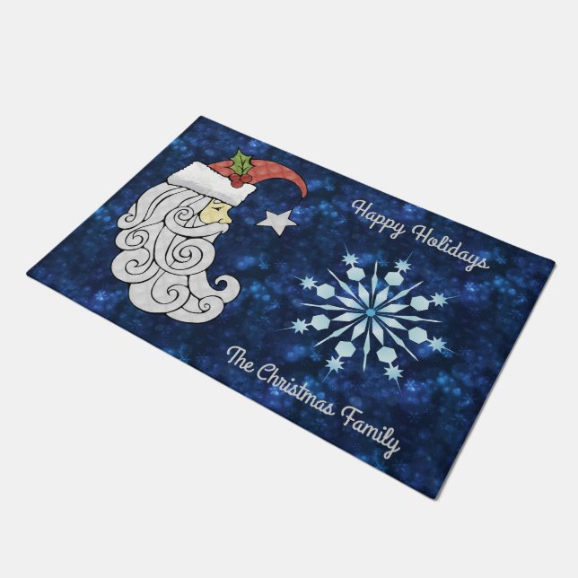 Celestial Santa Fußmatte (Schrägansicht)